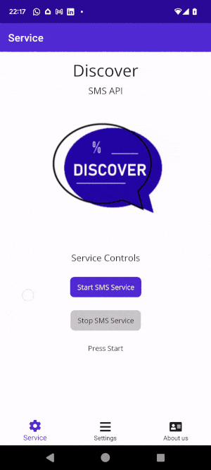 Register phone and send Sms